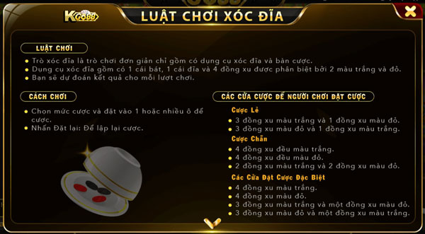 Hướng dẫn luật chơi Xóc Đĩa